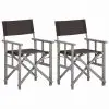 vidaXL Director’s Chairs 2 pcs Solid Acacia Wood