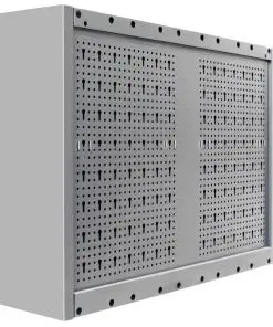 vidaXL Wall Mounted Tool Cabinet Industrial Style Metal Grey and Black