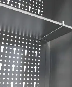 vidaXL Wall Mounted Tool Cabinet Industrial Style Metal Grey and Black