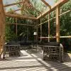vidaXL 10 Piece Garden Lounge Set with Cushions Poly Rattan Grey