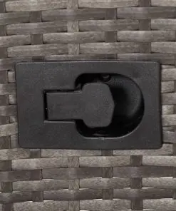 vidaXL Reclining Garden Chairs 2 pcs with Cushions Poly Rattan Grey