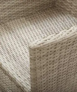 vidaXL Reclining Garden Chairs 2 pcs with Cushions Poly Rattan Beige