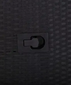 vidaXL 9 Piece Outdoor Dining Set Poly Rattan Acacia Wood Black