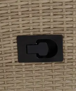 vidaXL Outdoor Chairs 2 pcs with Cushions Poly Rattan Beige