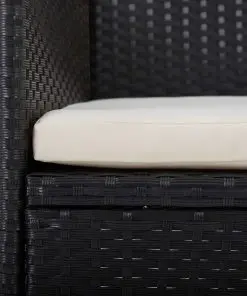 vidaXL Garden Dining Chairs 2pcs Poly Rattan Black