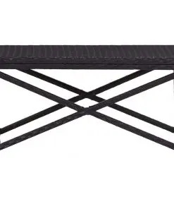vidaXL Garden Bench 80 cm Poly Rattan Black
