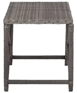 vidaXL Garden Bench 80 cm Poly Rattan Grey