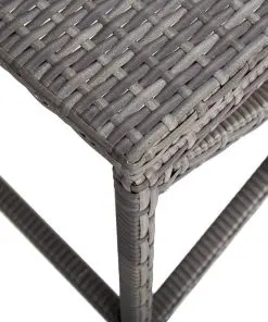 vidaXL Garden Bench 80 cm Poly Rattan Grey