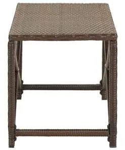 vidaXL Garden Bench 80 cm Poly Rattan Brown