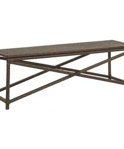 vidaXL Garden Bench 120 cm Poly Rattan Brown