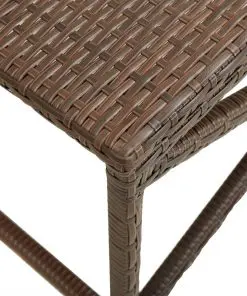 vidaXL Garden Bench 120 cm Poly Rattan Brown