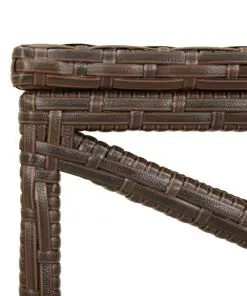 vidaXL Garden Bench 120 cm Poly Rattan Brown