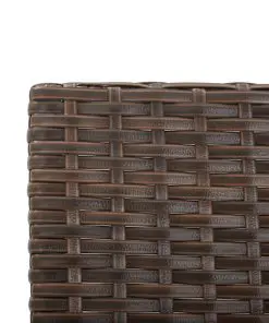 vidaXL Garden Bench with Cushions 176 cm Brown Poly Rattan