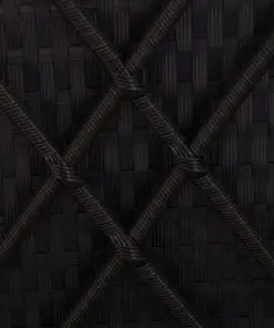 vidaXL Sun Lounger with Canopy and Cushion Poly Rattan Black