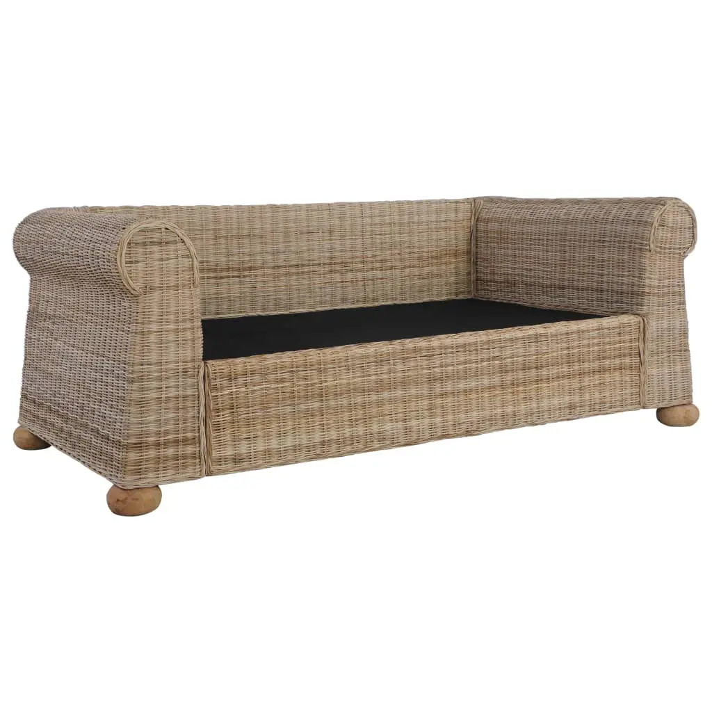 vidaXL 2 Piece Sofa Set with Cushions Natural Rattan