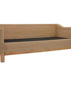 vidaXL 2 Piece Sofa Set with Cushions Natural Rattan