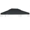vidaXL 2-Tier Gazebo Top Cover 310 g/m? 4×3 m Anthracite