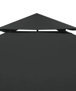 vidaXL 2-Tier Gazebo Top Cover 310 g/m? 4×3 m Anthracite
