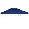 vidaXL 2-Tier Gazebo Top Cover 310 g/m? 4×3 m Blue