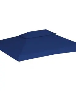 vidaXL 2-Tier Gazebo Top Cover 310 g/m? 4×3 m Blue