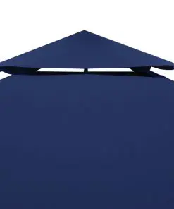 vidaXL 2-Tier Gazebo Top Cover 310 g/m? 4×3 m Blue