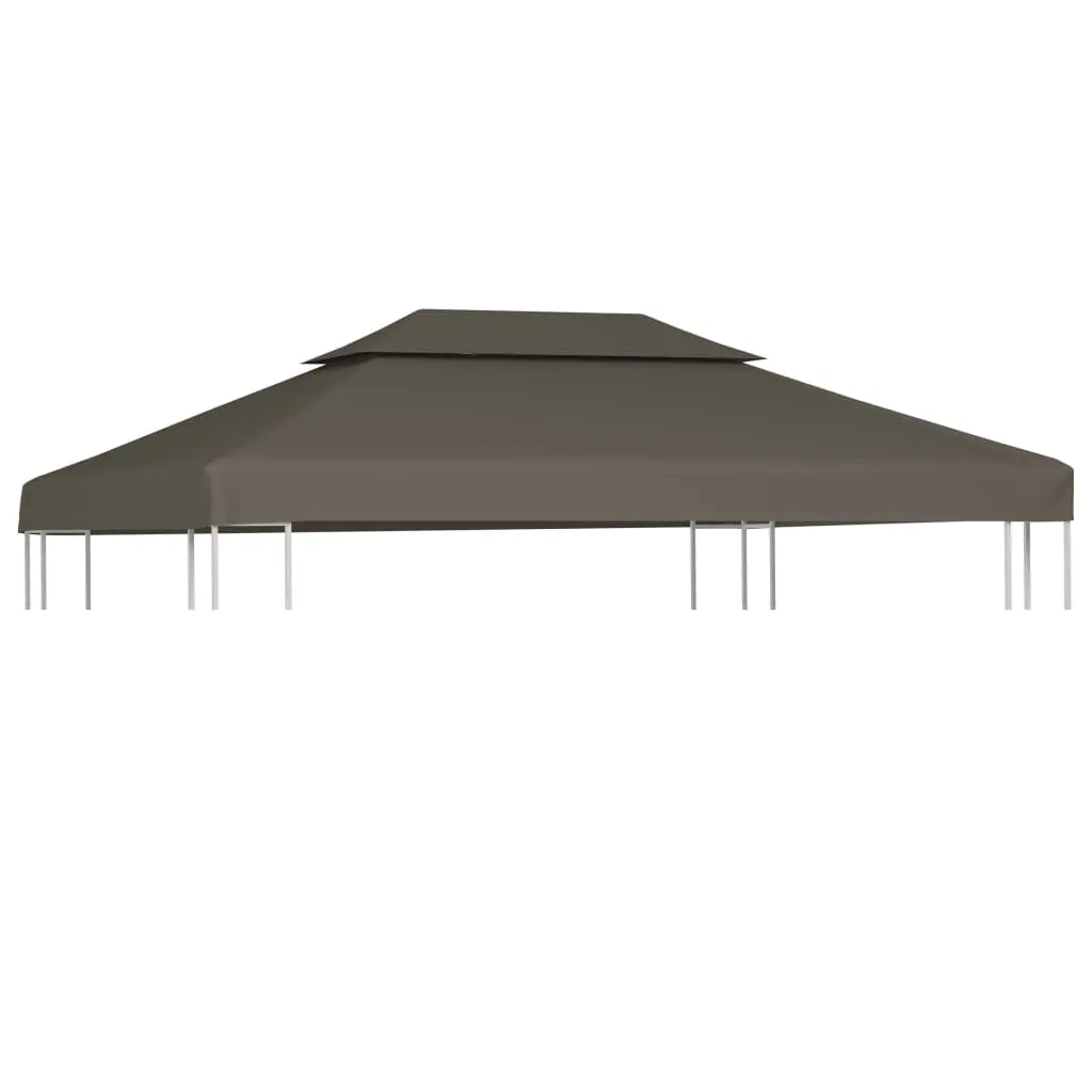 vidaXL 2-Tier Gazebo Top Cover 310 g/m? 4×3 m Taupe