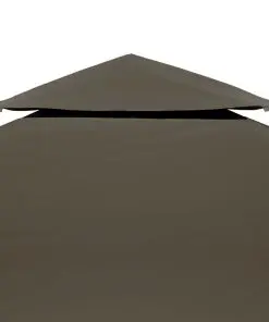 vidaXL 2-Tier Gazebo Top Cover 310 g/m? 4×3 m Taupe