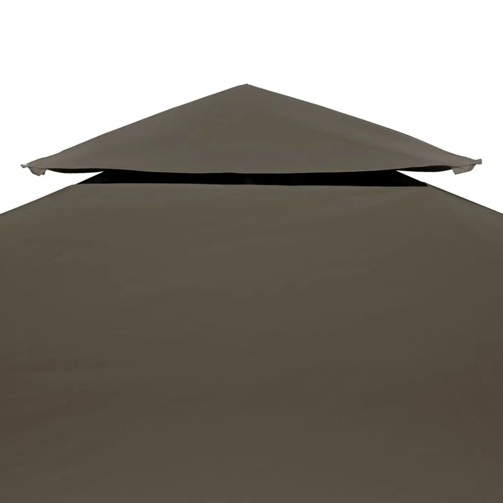 vidaXL 2-Tier Gazebo Top Cover 310 g/m? 4×3 m Taupe