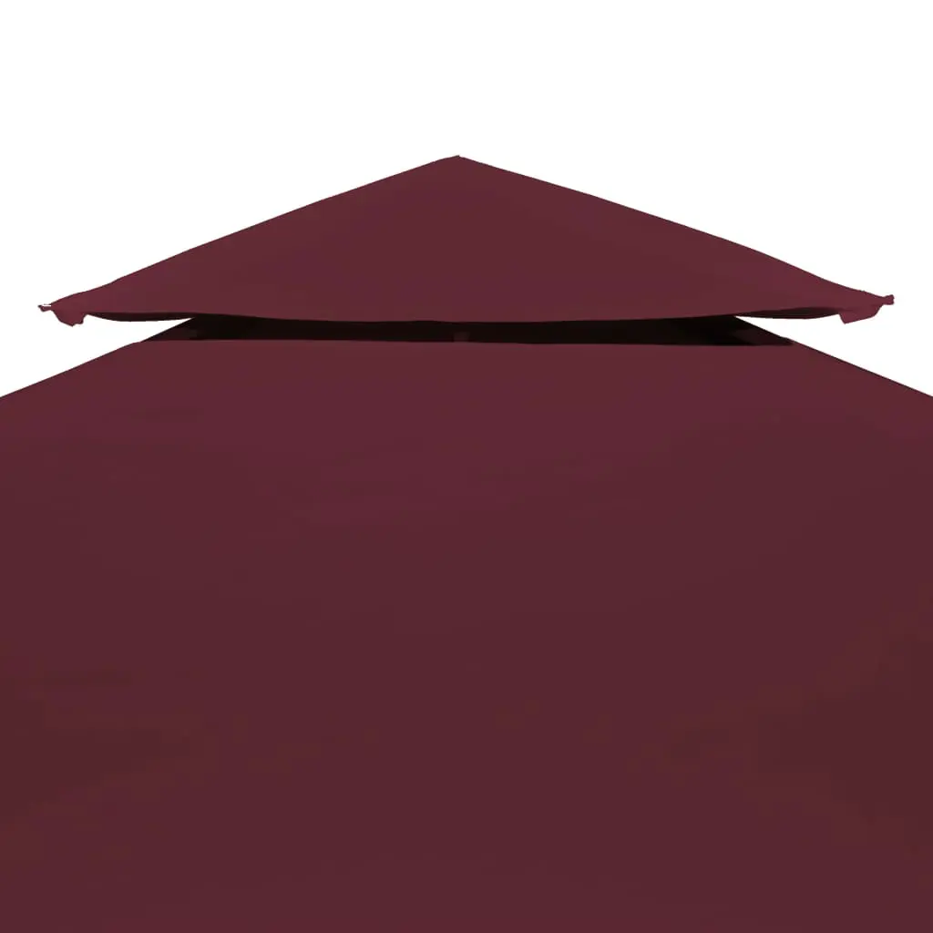 vidaXL 2-Tier Gazebo Top Cover 310 g/m? 4×3 m Bordeaux