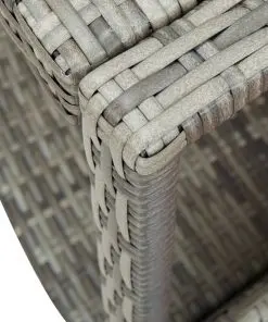 vidaXL Spa Surround Grey Poly Rattan