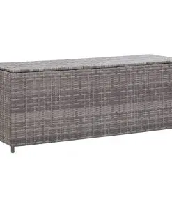 vidaXL Garden Storage Box Grey 120x50x60 cm Poly Rattan