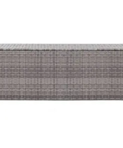 vidaXL Garden Storage Box Grey 120x50x60 cm Poly Rattan