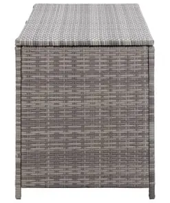 vidaXL Garden Storage Box Grey 120x50x60 cm Poly Rattan