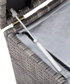 vidaXL Garden Storage Box Grey 120x50x60 cm Poly Rattan