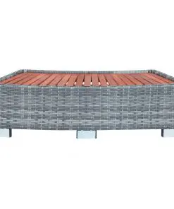 vidaXL Spa Step Grey Poly Rattan 92x45x25 cm