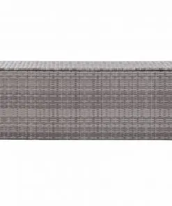 vidaXL Garden Storage Box Grey 150x50x60 cm Poly Rattan