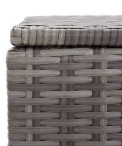 vidaXL Garden Storage Box Grey 150x50x60 cm Poly Rattan