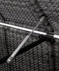 vidaXL Double Wheelie Bin Shed Poly Rattan Anthracite 148x77x111 cm