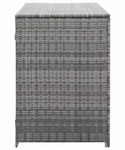 vidaXL Double Wheelie Bin Shed Poly Rattan Anthracite 148x77x111 cm