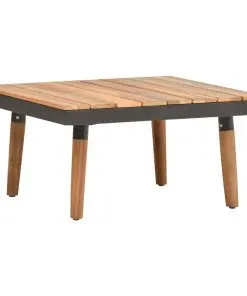 vidaXL 4 Piece Garden Lounge Set with Cushions Solid Acacia Wood