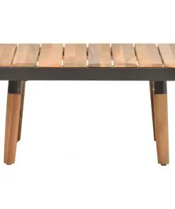 vidaXL 4 Piece Garden Lounge Set with Cushions Solid Acacia Wood