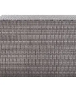 vidaXL Garden Storage Box Grey 150x100x100 cm Poly Rattan