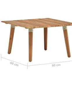 vidaXL Garden Coffee Table 60x60x36 cm Solid Acacia Wood