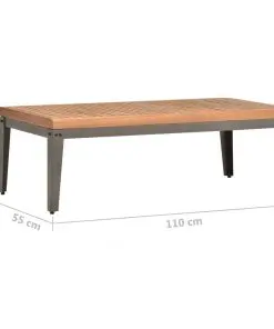 vidaXL Garden Coffee Table 110x55x36 cm Solid Acacia Wood
