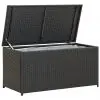 vidaXL Garden Storage Box Poly Rattan 100x50x50 cm Black vidaXL Garden Storage Box Poly Rattan 100x50x50 cm Black