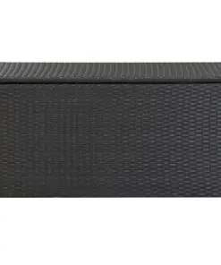 vidaXL Garden Storage Box Poly Rattan 100x50x50 cm Black