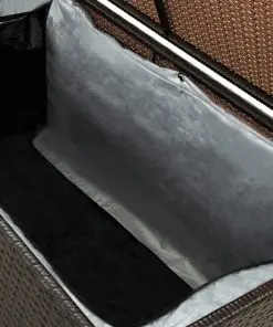 vidaXL Garden Storage Box Poly Rattan 100x50x50 cm Brown