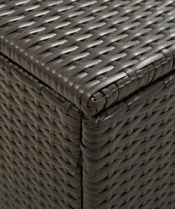 vidaXL Garden Storage Box Poly Rattan 100x50x50 cm Brown