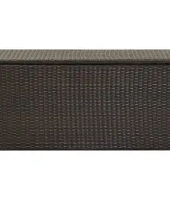 vidaXL Garden Storage Box Poly Rattan 100x50x50 cm Brown