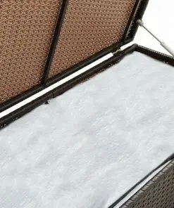 vidaXL Garden Storage Box Poly Rattan 100x50x50 cm Brown